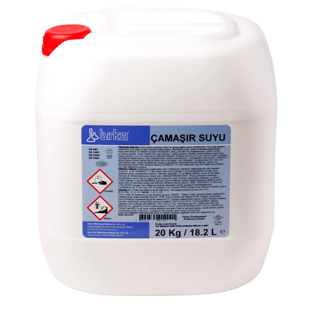 Birka Çamaşır Suyu 20 Kg 18,2 L