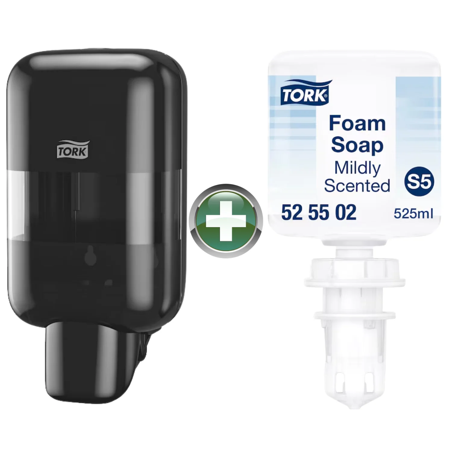 Tork Mini S5 Siyah Sabun Dispenseri 565208 ve Köpük Sabun Hediyeli